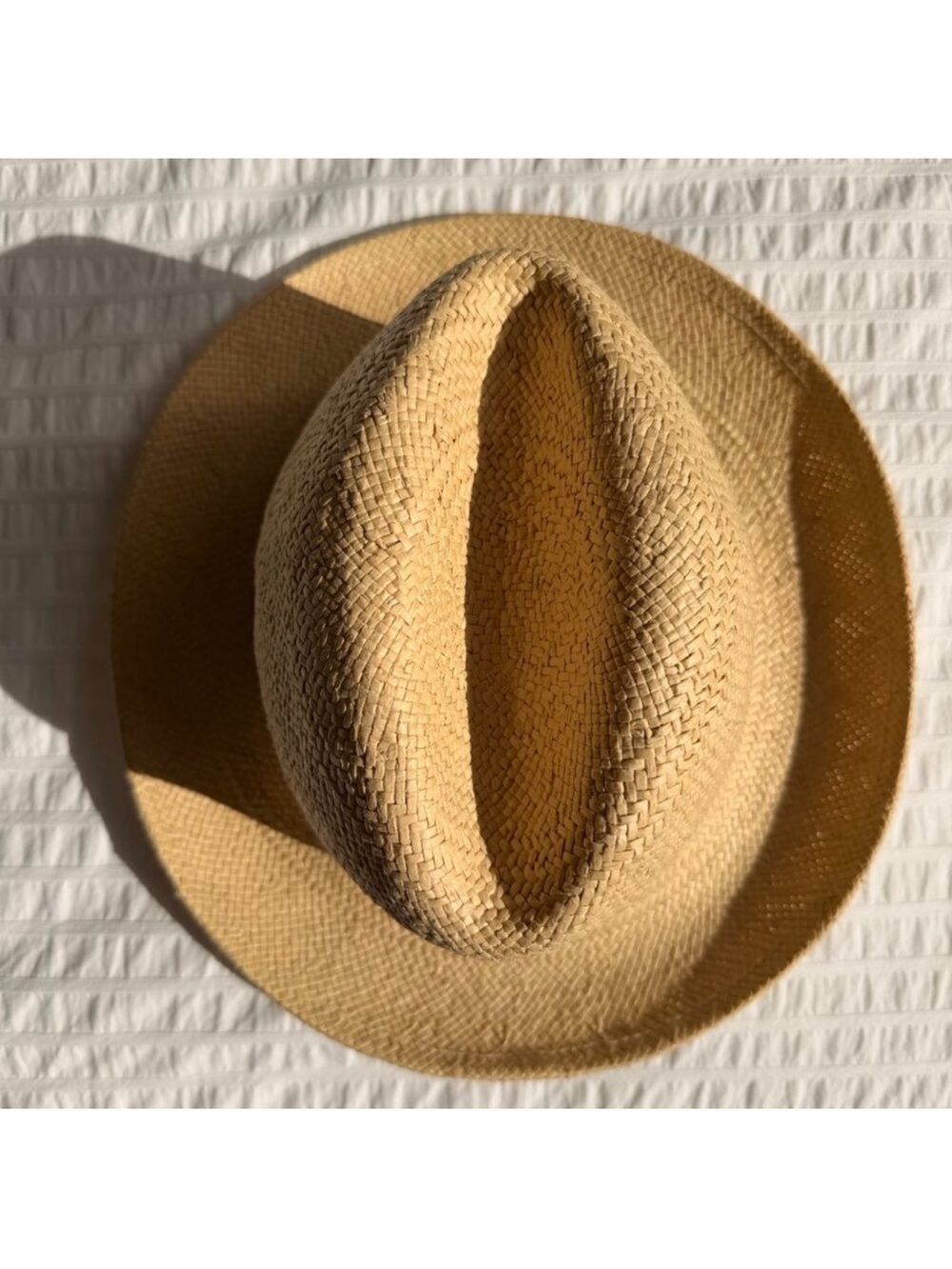 Caslon / Halogen Tan Straw Fedora with Black Band - Picture 6 of 7